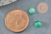 Cabochon rond aventurine verte naturelle 6mm, x1 (G0174)