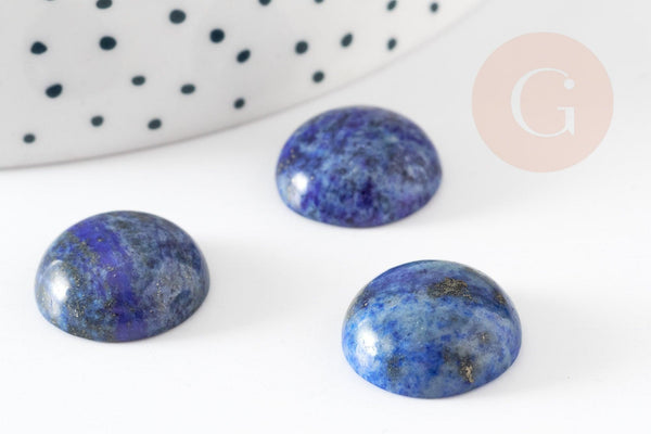 Cabochon rond bleu lapis lazulis 16mm x1 (G0431)