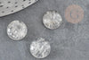 Cabochon rond cristal de roche naturel 12mm, x1 (G5051)