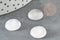 Cabochon rond cristal de roche naturel 14mm, x1 (G5054)