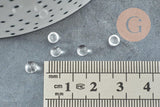 Cabochon rond cristal de roche naturel 4mm, x1 (G2884)