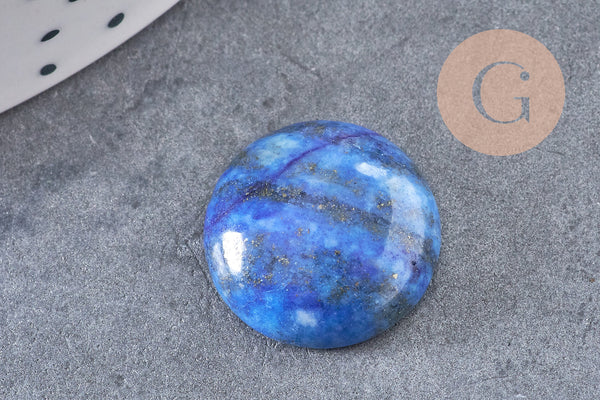Cabochon rond dôme pierre naturelle 18mm, x1 (G10834)
