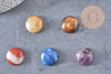 Cabochon rond dôme pierre naturelle 18mm, x1 (G10834)