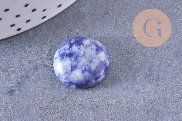 Cabochon rond dôme pierre naturelle et de synthèse 18mm, x1 (G10711)