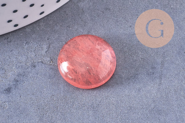 Cabochon rond dôme pierre naturelle et de synthèse 18mm, x1 (G10711)
