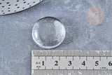 Cabochon rond en Plexiglas transparent 22m, x1 (G8198)