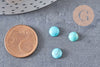 Cabochon rond howlite naturelle turquoise 6mm, x1 (G5055)