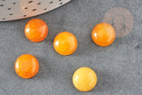 Cabochon rond jade jaune, cabochon rond, jade naturelle,cabochon pierre,10mm, x1 G1024