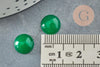 Cabochon rond jade malaisie teinté vert 10mm, x1 (G8663)
