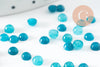 Cabochon rond jade naturel bleu cyan 4mm, x1 (G9959)