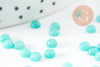 Cabochon rond jade naturel bleu turquoise 4mm, x1 (G9968)
