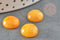Cabochon rond jade naturel jaune 12mm, x1 (G2589)