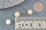 Cabochon rond jade naturel jaune 6mm, x1 (G1391)