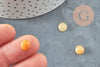 Cabochon rond jade naturel jaune 8mm, x1 (G1140)