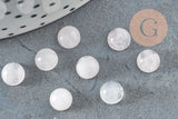 Cabochon rond jade naturel rose 6mm, x1 (G1837)