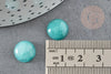 Cabochon rond jade naturel vert aqua 12mm, x1 (G0700)