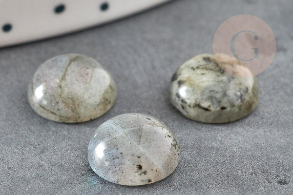 Cabochon rond labradorite naturelle 10mm, x1 (G5021)