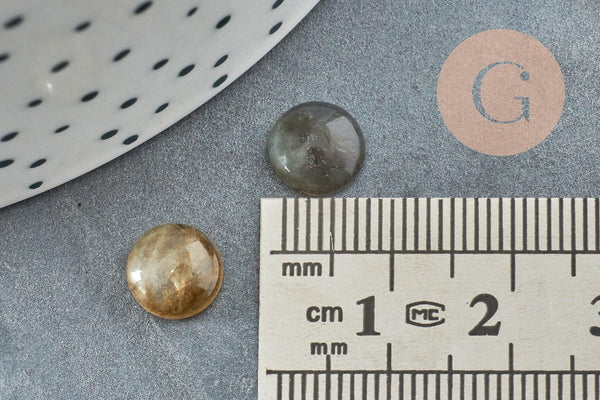 Cabochon rond labradorite naturelle 8mm, x1 (G0424)