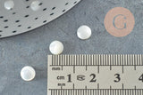 Cabochon rond nacre blanche naturelle 5.4mm, x1 (G1738)