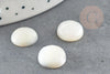 Cabochon rond nacre blanche naturelle,12mm, x1 (G1739)