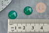 Cabochon rond onyx vert foncé 10mm, x1 (G8675)
