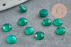 Cabochon rond onyx verte naturelle facetté 4mm, x1 (G2275)