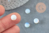 Cabochon rond opalite blanche 8mm, x1 (G0565)
