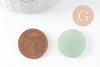 Cabochon rond plat aventurine verte naturelle 20mm, x1 (G9613)