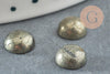 Cabochon rond pyrite grise naturelle 8mm, x1 (G0766)