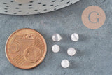 Cabochon rond quartz rose naturel 4mm, x1 (G2232)