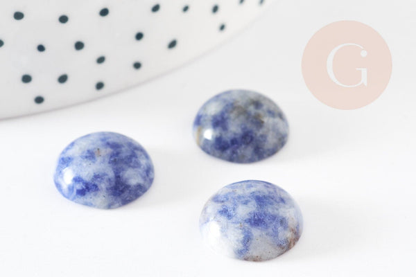 Cabochon rond sodalite bleue naturelle 14mm, x1 (G2246)