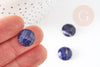 Cabochon rond sodalite bleue naturelle facetté 14.5mm, x1 (G2305)