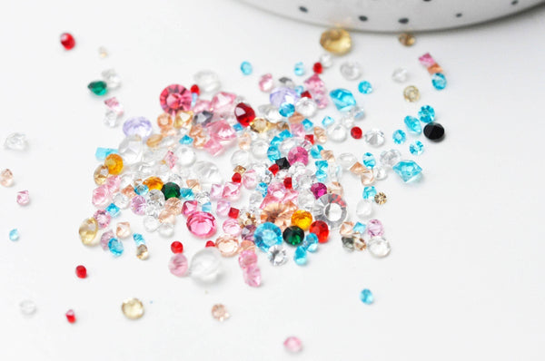 Cabochon rond strass cristal coloré 1.6mm, x1 gramme (G4142)