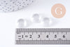 Cabochon rond verre transparent 11.5mm, x5 (G10690)