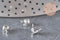 Tapa de nudo para cadena de bola de acero 304 plateado con agujero de 3.5mm, x10 VÁLIDO