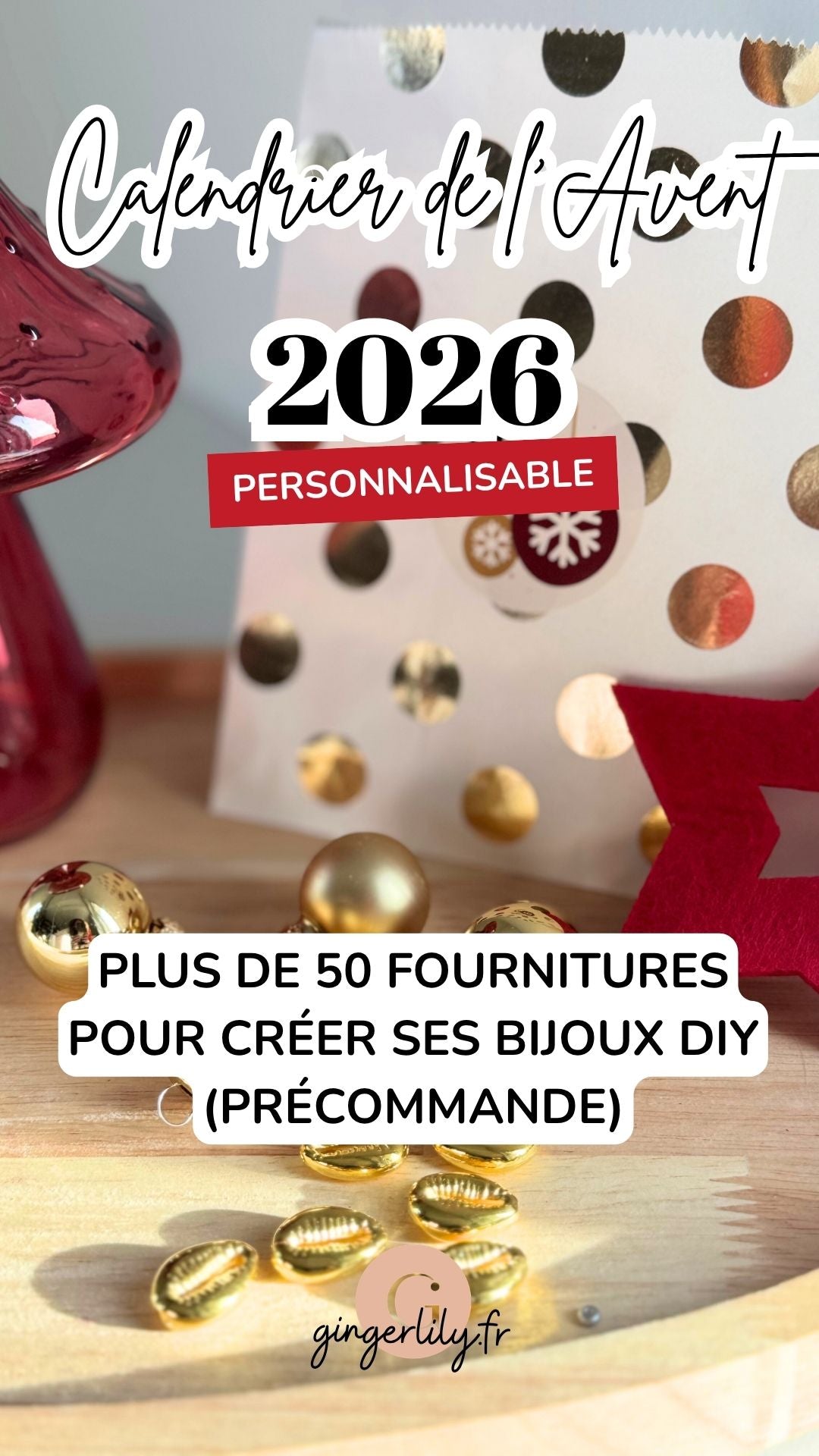 Calendrier de l'Avent bijoux DIY (PRECOMMANDE)-Kits de perles pour création bijoux-Gingerlily Perles
