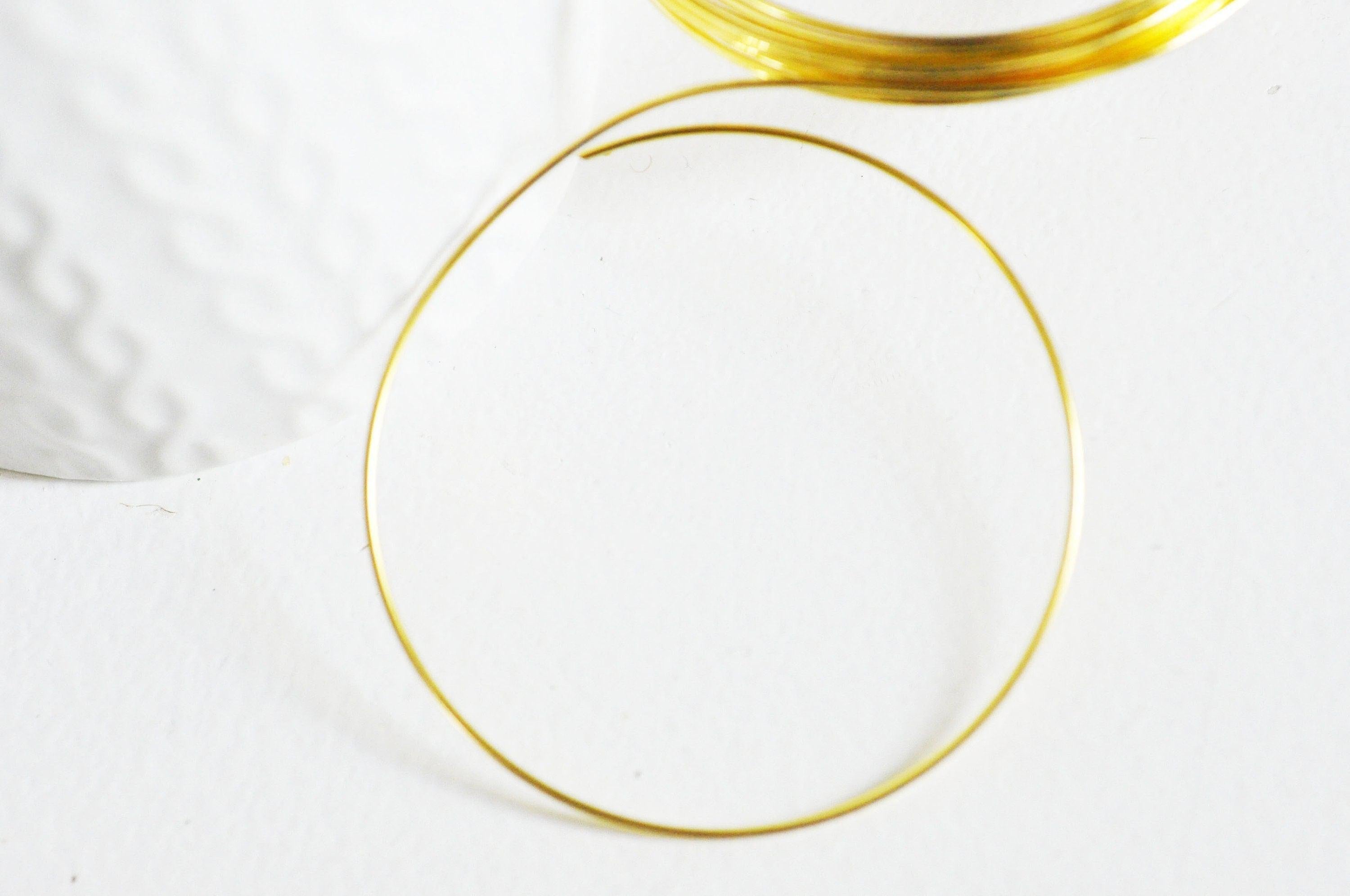 Cercle fil d'acier doré 1mm, x2 cercles de 5.5cm (G3459)