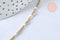 Collier Chaine acier 304 inoxydable doré 14k résine blanche 2mm-45cm, x1 (G1732)