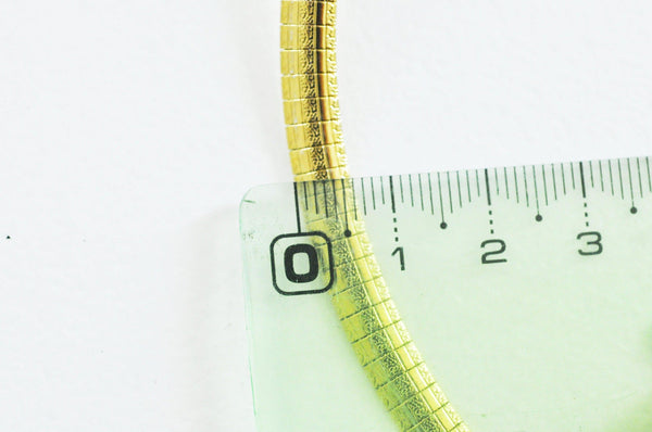 Chaine acier dorée 14k serpent,sans nickel,chaine fantaisie,acier, chaine complète,6mm,45cm x1 (G5353)