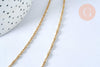Chaine acier inoxydable doré 304 14k singapour 1.8mm/45cm, x1 (G1088)