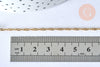 Chaine acier inoxydable doré 304 14k singapour 1.8mm/45cm, x1 (G1088)