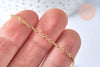 Chaine acier inoxydable doré 304 14k singapour 1.8mm/45cm, x1 (G1088)