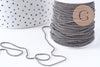 Chaine boule VINTAGE laiton gris metalgun facetté 1.2mm, x1 metre (G10587)