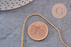 Chaine boule dorée 16k, fourniture créative, chaine bijou,or véritable, création bijoux, grossiste chaine,1.5mm, x 1Mètre (G0931)