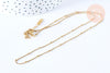 Chaine complète acier inoxydable 304 doré satellite 46.5cm, chaine collier acier inoxydable, x1 G6977