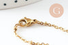 Collier Chaine complète avec fermoir acier inoxydable dorée satellite 1.5mm-45cm, x1 G9674