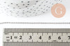 Chaine complète boule acier 304 inoxydable platine 1.5mm/46.5cm,chaine fine argentée avec fermoir création collier x1 G9591