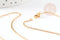 Collier Chaine complète forçat acier inoxydable doré IP 45cm avec fermoir, x1 (G9206)