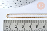 Chaine de cheville acier inoxydable doré 14k 1mm/22.5cm, x1 (G4281)
