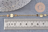 Chaine dorée 18 carats pastilles, chaine dorée fantaisie ,2x1.5mm x1 mètre (G5447)